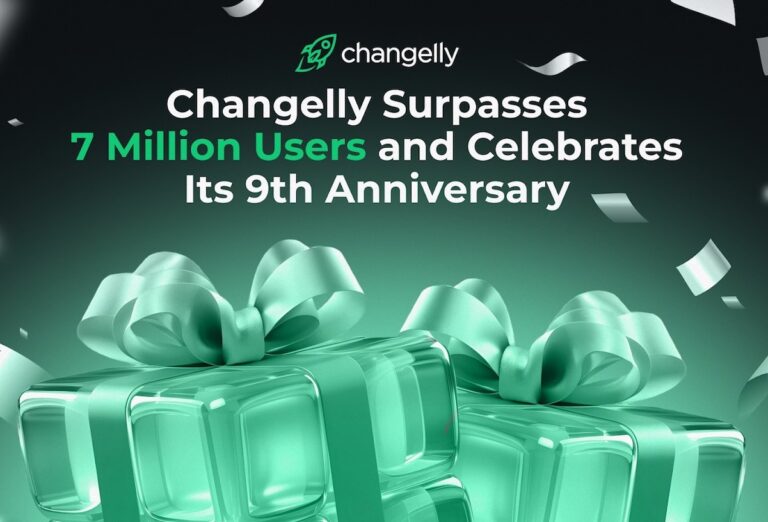 Changelly surpasses 7 million users, celebrating its 9th anniversary