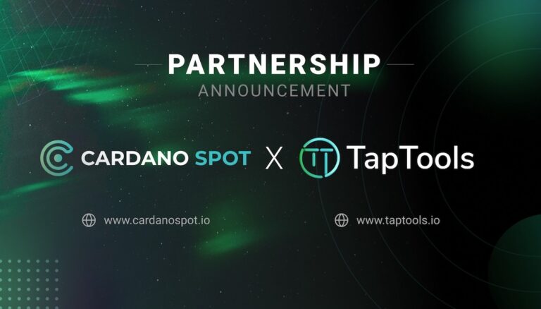 Cardano Spot & TapTools Join Hands For News & Data Sharing